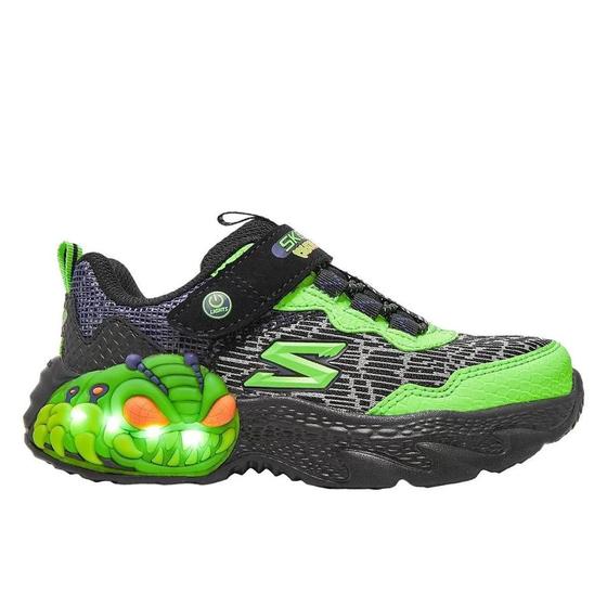 Imagem de Tênis infantil led luzes skechers lights creature macio leve