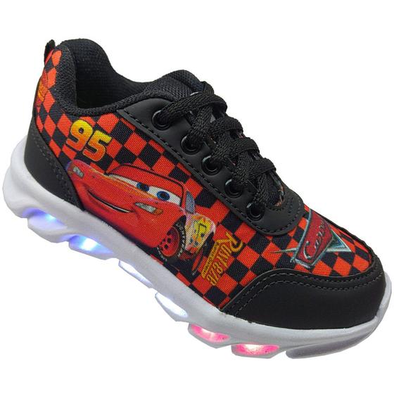 Relâmpago Mcqueen Tenis Mcqueen Com Luz Tênis Infantil Carros