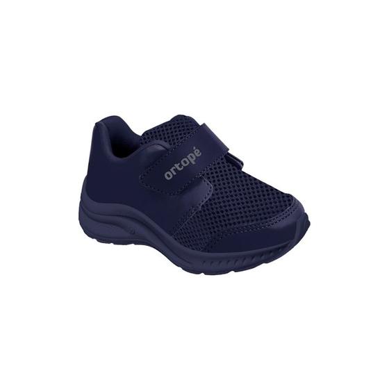 Imagem de Tênis Infantil Masculino Ortopé Dna Flex Calce Prático Fita Aderente Marinho