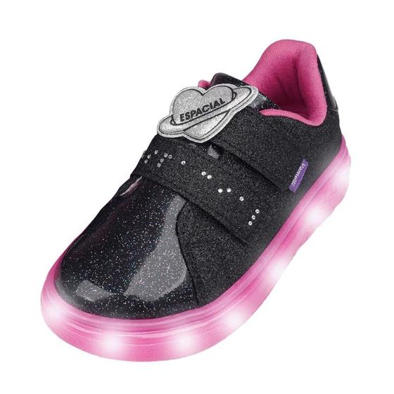 Imagem de Tenis Infantil Menina Sneaker Confotro Led Glitter Pampili