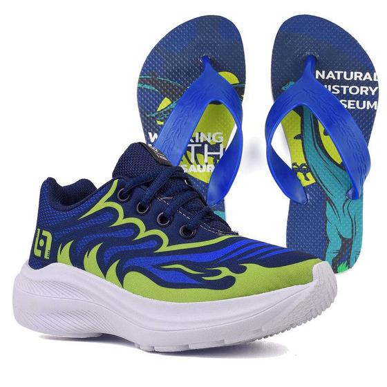 Imagem de Tenis Infantil Meninos Casual Escolar Leve + Chinelo LIGHT