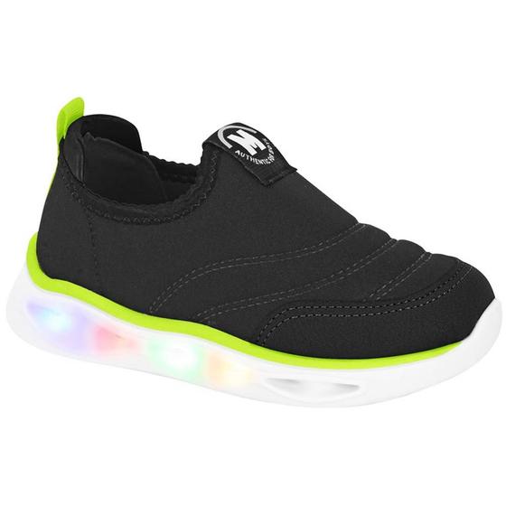 Imagem de Tênis Infantil Molekinho com Led Lycra Neoplex Preto 2620.103