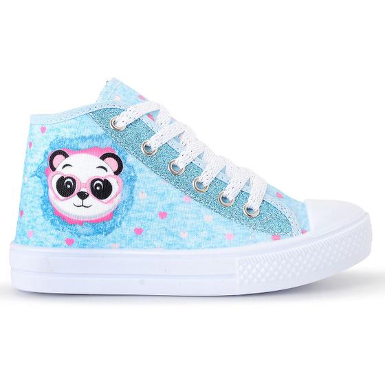 Imagem de Tênis Infantil Panda Feminino Botinha Glitter Menina 042