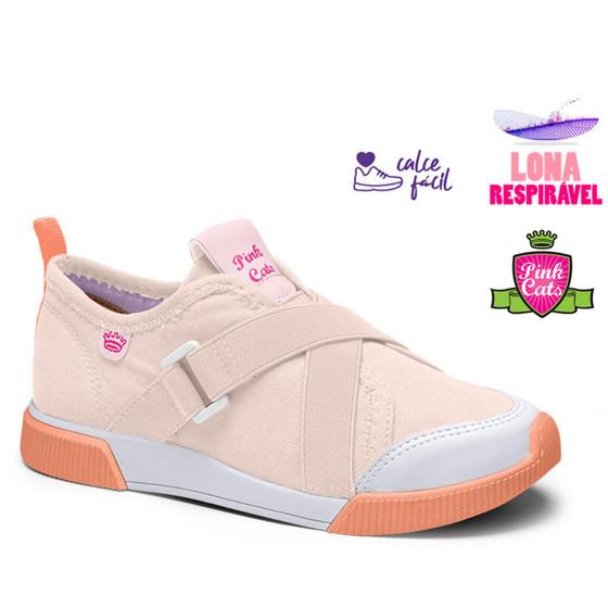 Imagem de tenis infantil pink cats calce facil