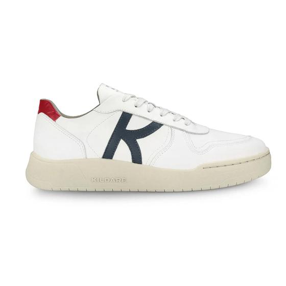 Tênis Kildare Kurt Couro Branco Azul 2959 Menor preço em Tênis Kildare Kurt Couro Branco Azul 2959