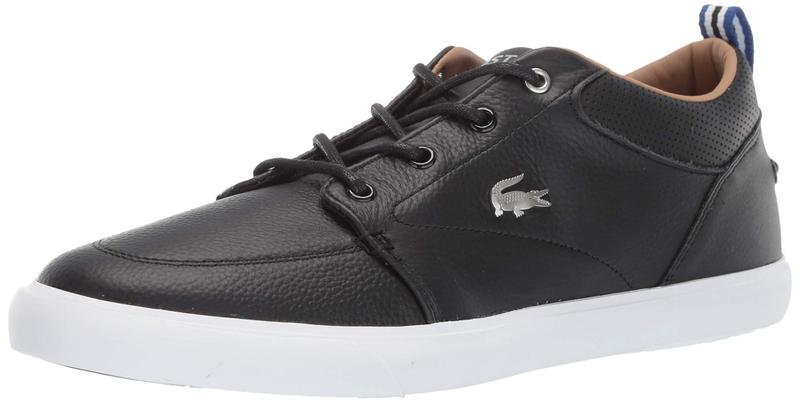 Imagem de Tênis Lacoste Bayliss para homens em couro preto/branco 10.5US