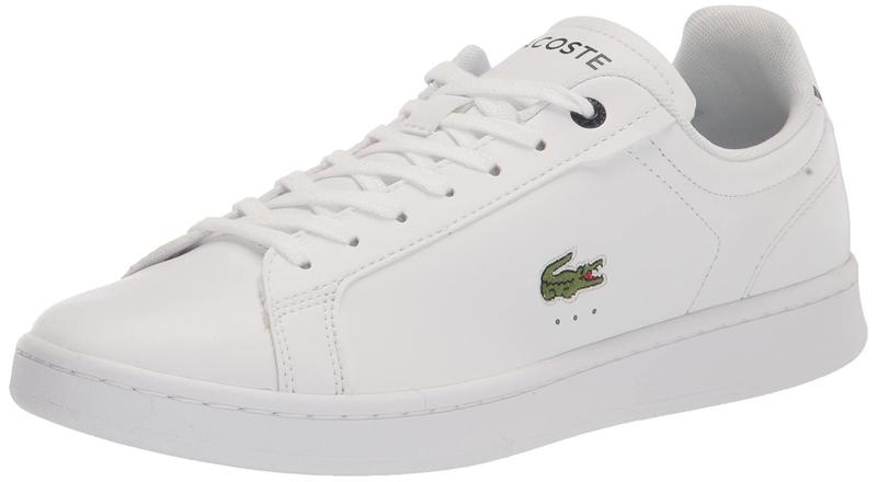 Imagem de Tênis Lacoste Carnaby para homens branco/azul marinho, tamanho 9,5