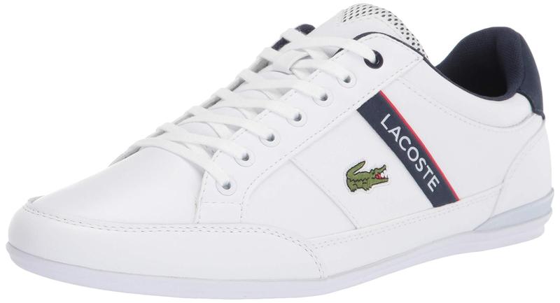 Imagem de Tênis Lacoste Chaymon Masculino - Branco/Azul/Vermelho - Tamanho 8.5