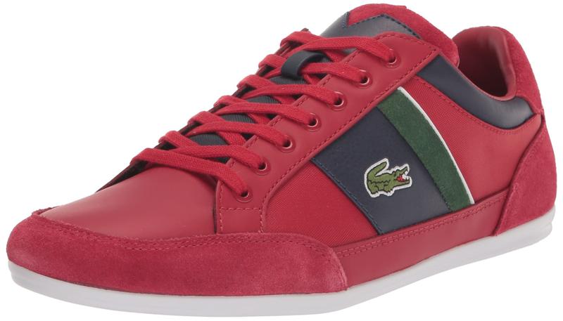 Imagem de Tênis Lacoste Chaymon para homens vermelho/azul marinho tamanho 12,5