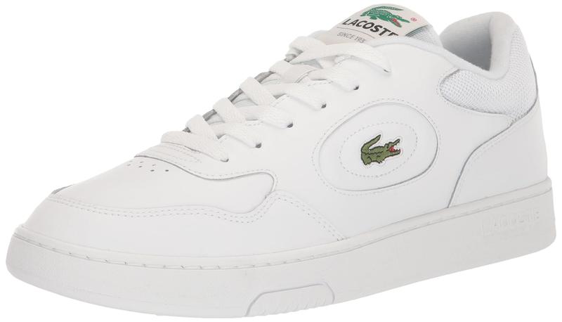 Imagem de Tênis Lacoste LINESET para homens em couro preto tamanho 8.5