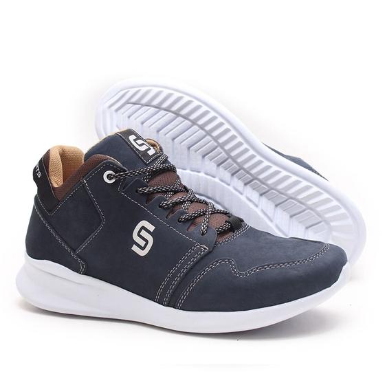 Imagem de Tênis Masculino Adventure US Conforto Couro Fly Cor Extra Navy