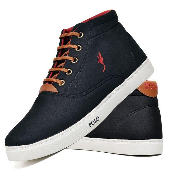 Tênis Masculino Casual Botinha Cano Alto Sapatenis Polo Menor preço em Tênis Masculino Casual Botinha Cano Alto Sapatenis Polo