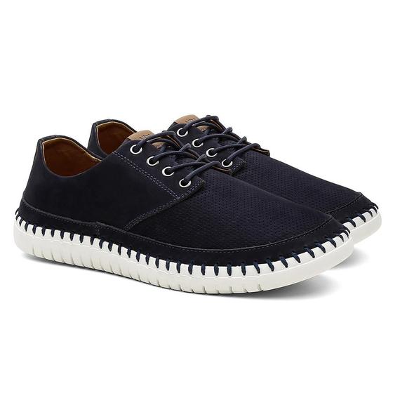 Tênis Masculino Couro Cadarço Conforto Dia a Dia Menor preço em Tênis Masculino Couro Cadarço Conforto Dia a Dia