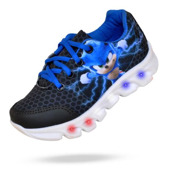 Tenis Masculino De Led Sonic Infantil Luzinha Meninos Menor preço em Tenis Masculino De Led Sonic Infantil Luzinha Meninos