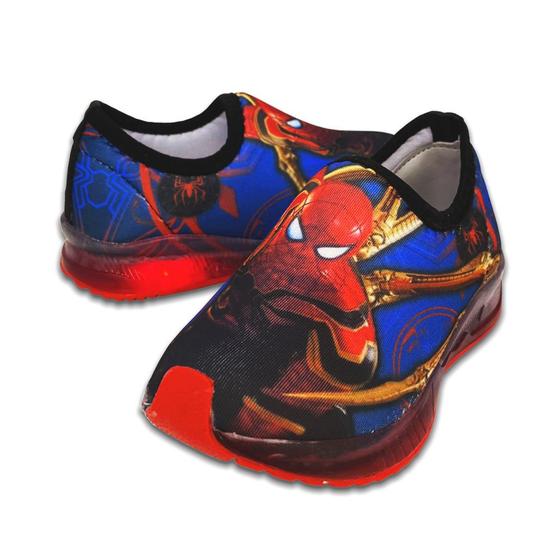 Tênis Masculino Infantil HOMEM ARANHA com Led Menor preço em Tênis Masculino Infantil HOMEM ARANHA com Led