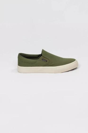 Imagem de Tênis Masculino King&ampJoe Slip On em Tecido - Verde Militar