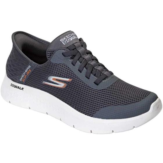 Imagem de Tênis Masculino Slip Ins Go Walk Flex Pillars Hands Up 216324 Skechers Cinza