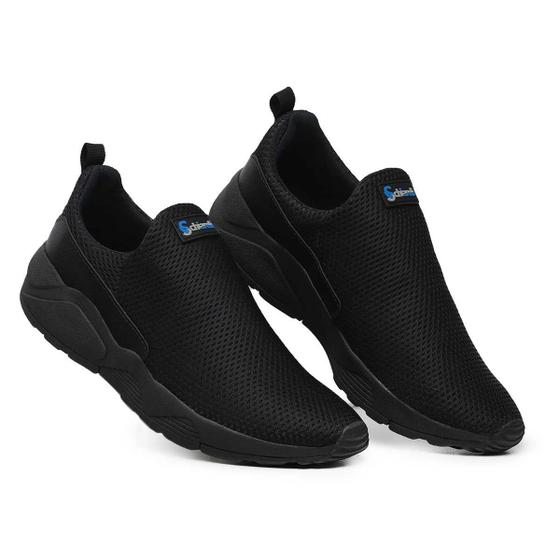 Tênis Masculino Slip On Esportivo Comfort Sem Cadarço Com Tela Respirável Calce Fácil Menor preço em Tênis Masculino Slip On Esportivo Comfort Sem Cadarço Com Tela Respirável Calce Fácil