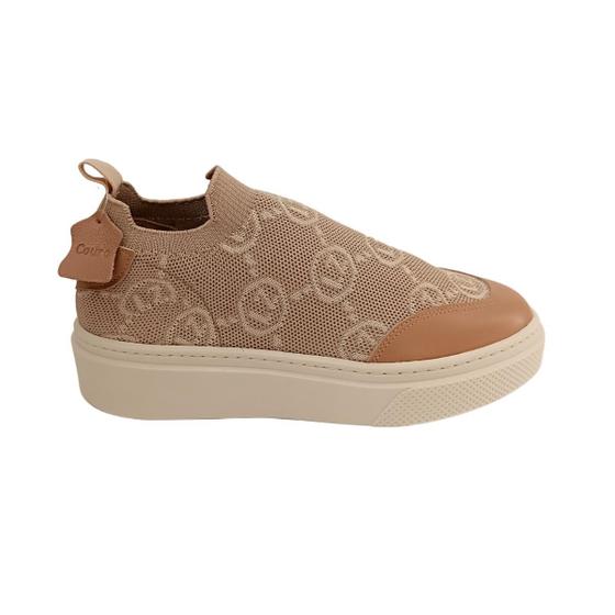Imagem de Tenis Meia Feminino Detalhe em Couro 100124620