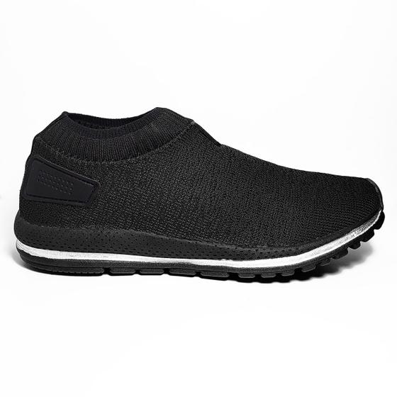 Imagem de Tênis Meia Masculino Slip On Sem Cadarço Calce Fácil Com Elástico Macio Conforto
