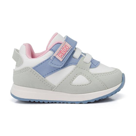 Imagem de Tênis Menina Walk Baby 453 Gelo/Azul/Rosa Klin