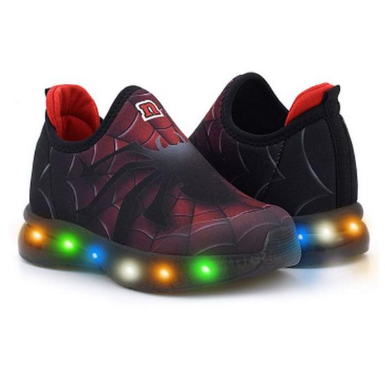 Tênis Menino Calce Facil Novopé SlipOn Com LED Homem Aranha Menor preço em Tênis Menino Calce Facil Novopé SlipOn Com LED Homem Aranha