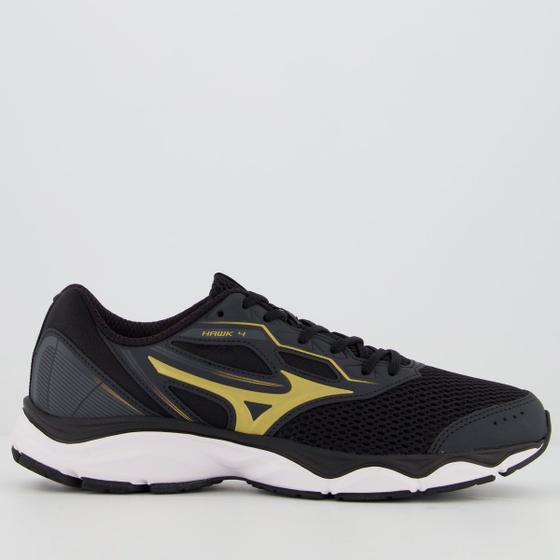 Imagem de Tênis Mizuno Hawk 4 Preto e Dourado