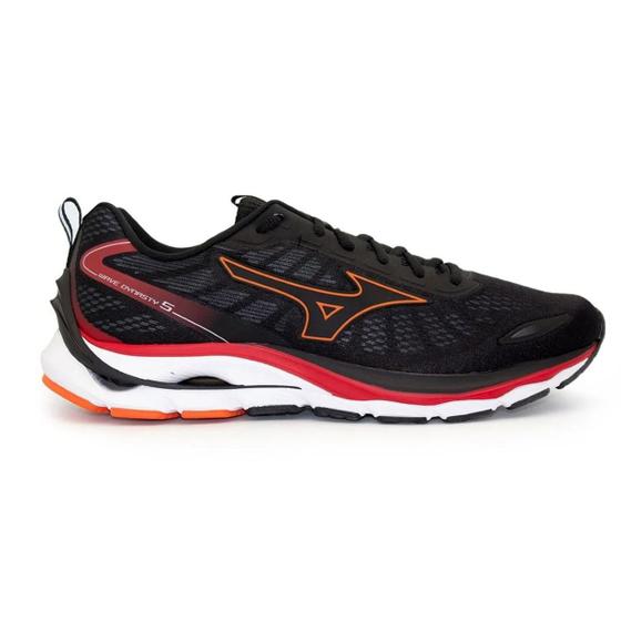 Imagem de Tênis Mizuno Wave Dynasty 5 Masculino - Preto e Vermelho