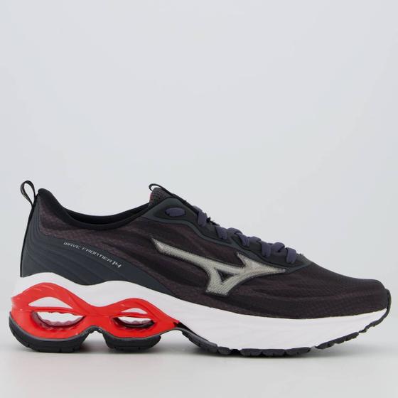 Imagem de Tênis Mizuno Wave Frontier 14 Preto e Vermelho