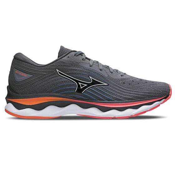 Tênis Mizuno Wave Sky 6 - Masculino - Cinza/Laranja Menor preço em Tênis Mizuno Wave Sky 6 - Masculino - Cinza/Laranja
