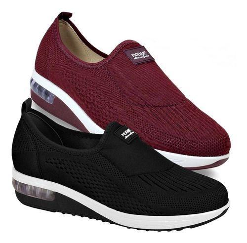 Imagem de Tenis Modare Feminino Casual Esporão Fascite Joanete Sem Cadarço Slip On Anabela Conforto 7320217