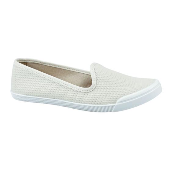 Imagem de Tênis Moleca Slip On Napa Tressê Feminino Branco Off