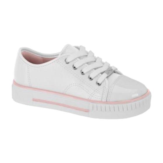 Imagem de Tênis Molekinha 2565.100 Flatform Casual Cadarço Infantil Menina