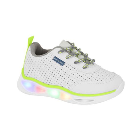 Imagem de Tênis Molekinho Infantil Com Led - Branco/Verde