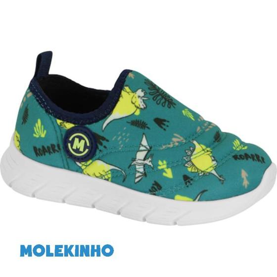 Imagem de Tenis Molekinho Lycra Dinossauros 2147113 Multi Turquesa