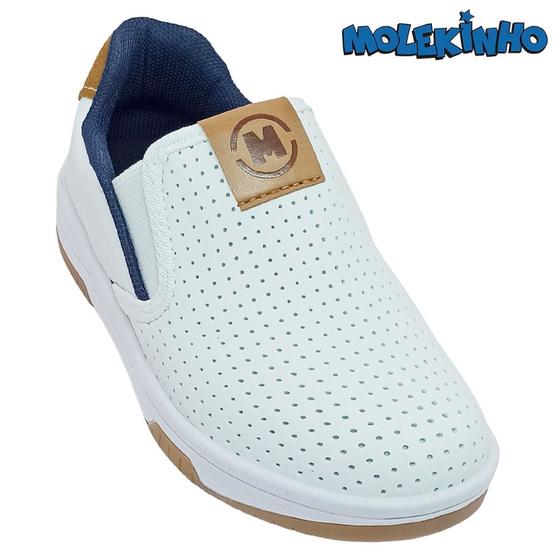 Imagem de Tênis Molekinho Slip On Perfuros Infantil Masculino Casual