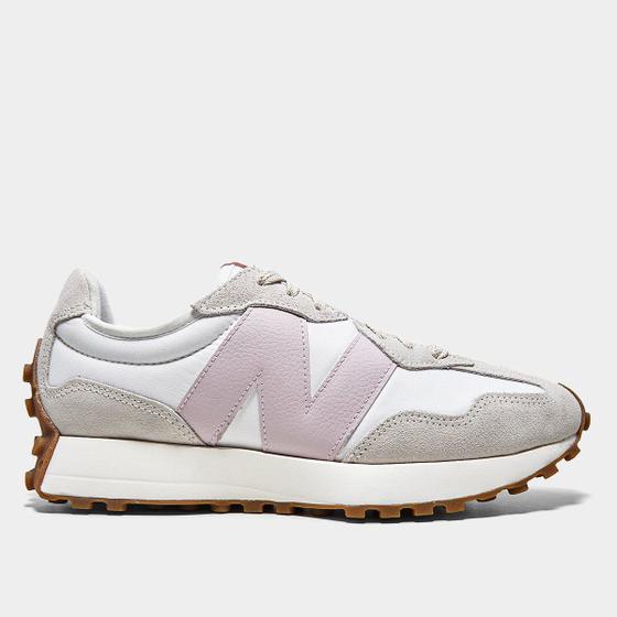 New Balance 327 Rosa E Branco Tênis New Balance 327 Feminino Tênis