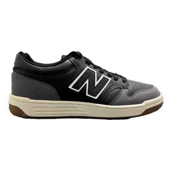 Tênis New Balance 480 Low Preto e Grafite Masculino Menor preço em Tênis New Balance 480 Low Preto e Grafite Masculino