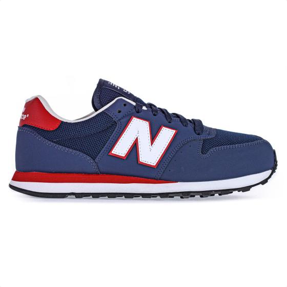 Imagem de Tênis New Balance 500V2 Marinho e Vermelho - Masculino