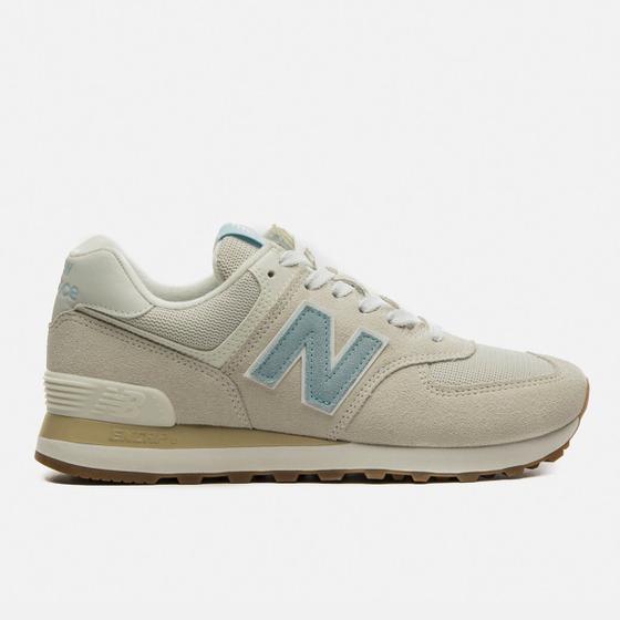 Tenis New Balance 574 V2 Feminino Branco Azul Tenis Esportivo Magazine Luiza