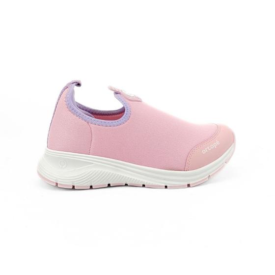 Imagem de Tenis Ortopé Feminino Escolar Rosa Infantil Menina Sem Cadarço Slip On