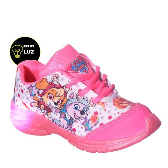 Canina Rosa Tenis Patrulha Canina Feminino Tênis Infantil Patrulha