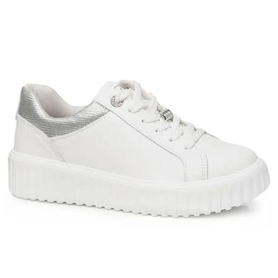 Tenis pegada 212103 01 branco+prata Imagem de Tenis pegada 212103 01 branco+prata