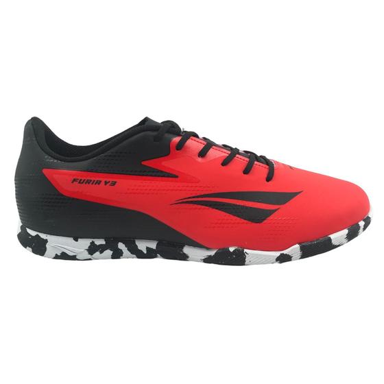 Imagem de Tênis Penalty Futsal Unissex Fúria Y-3 Vermelho com Preto