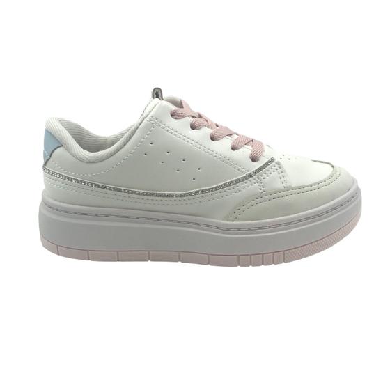 Imagem de Tênis Pink Cats Flat Form com Brilho Branco 4345