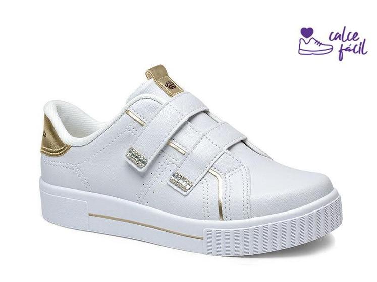 Imagem de Tenis Pink Cats Infantil de Menina Calce Facil feminino BRANCO