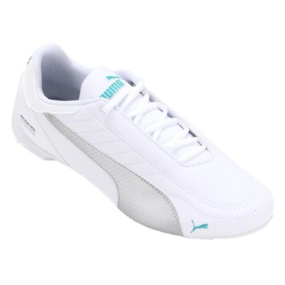 Tênis Puma MAPM Future Kart Cat Masculino Branco e Prata Tênis