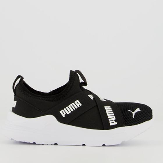 Imagem de Tênis Puma Wired Run Slip-On BDP Kids Preto