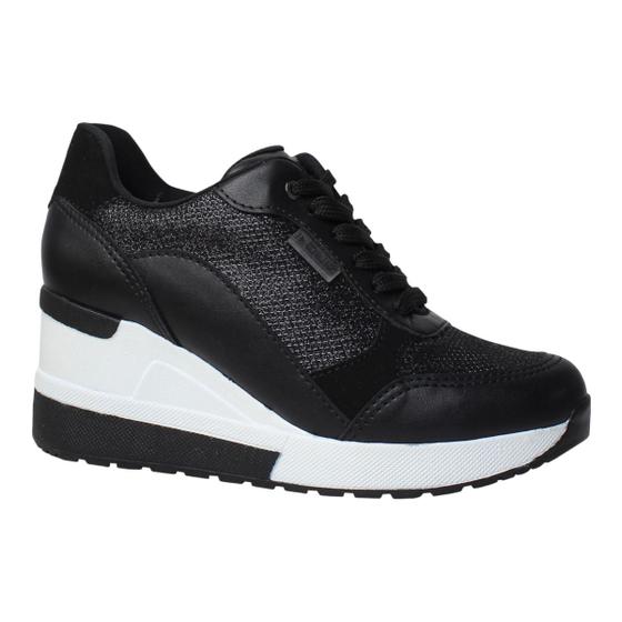 Plataforma Anabela Anabela Quiz Boots Leather Anabella Calcados