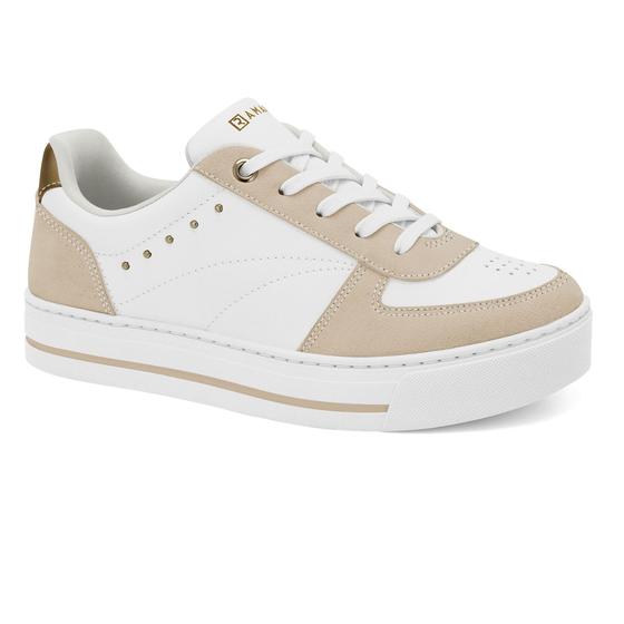 Imagem de Tênis Ramarim Feminino Plataforma Flatform 2493203 Branco Bege